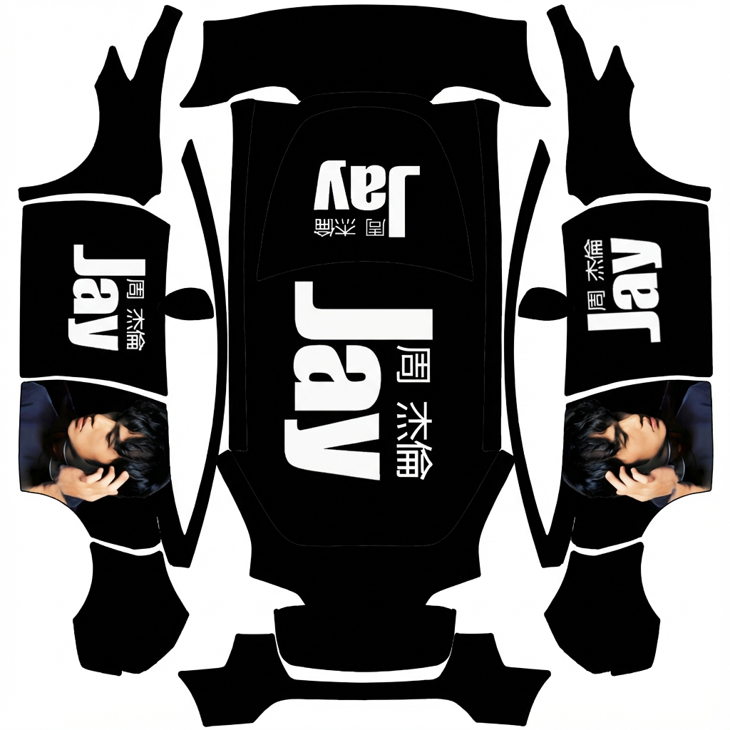 AI Design - 设计一款周杰伦的涂装，参考此图