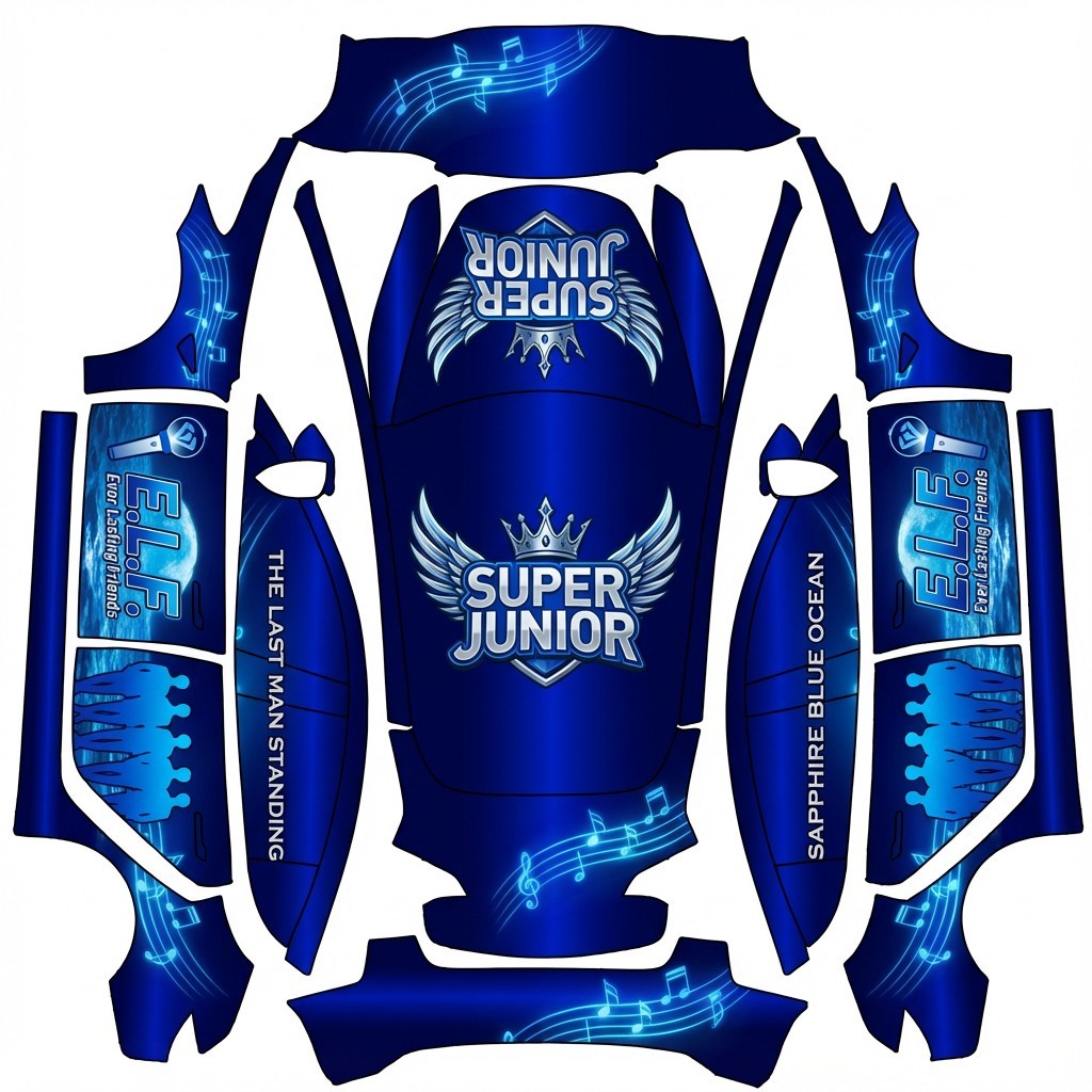 AI Design - 为superjunior粉丝打造一个专属于蓝人的车衣