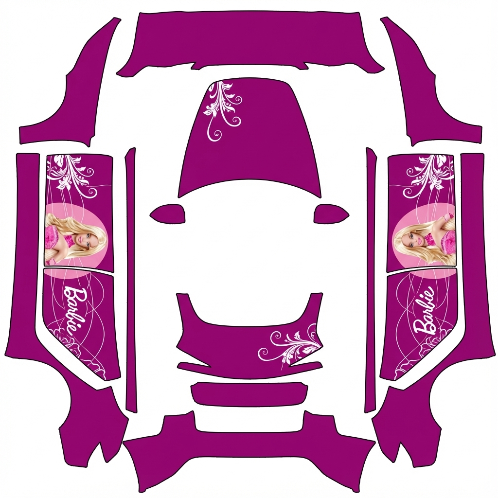 AI Design - 芭比 底色要甜菜根紫