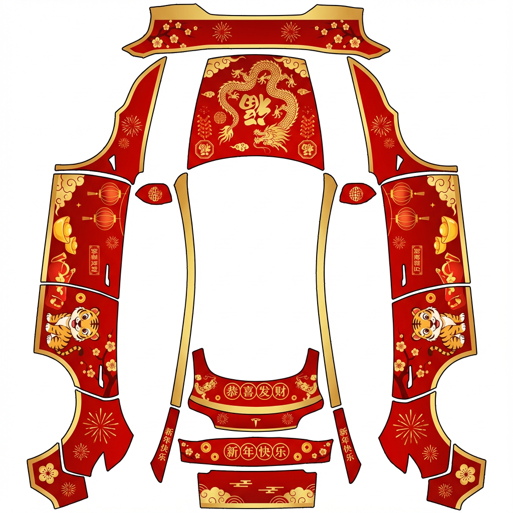 AI Design - 中国新年喜气洋洋的气氛