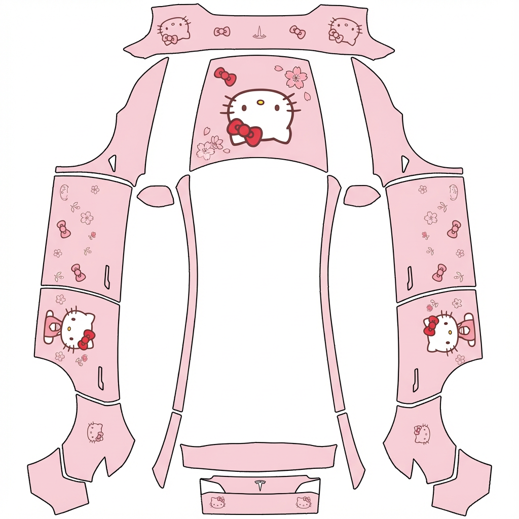 AI Design - 可爱的HELLOKITTY，淡粉色为主，颜色不要太粉嫩，整体