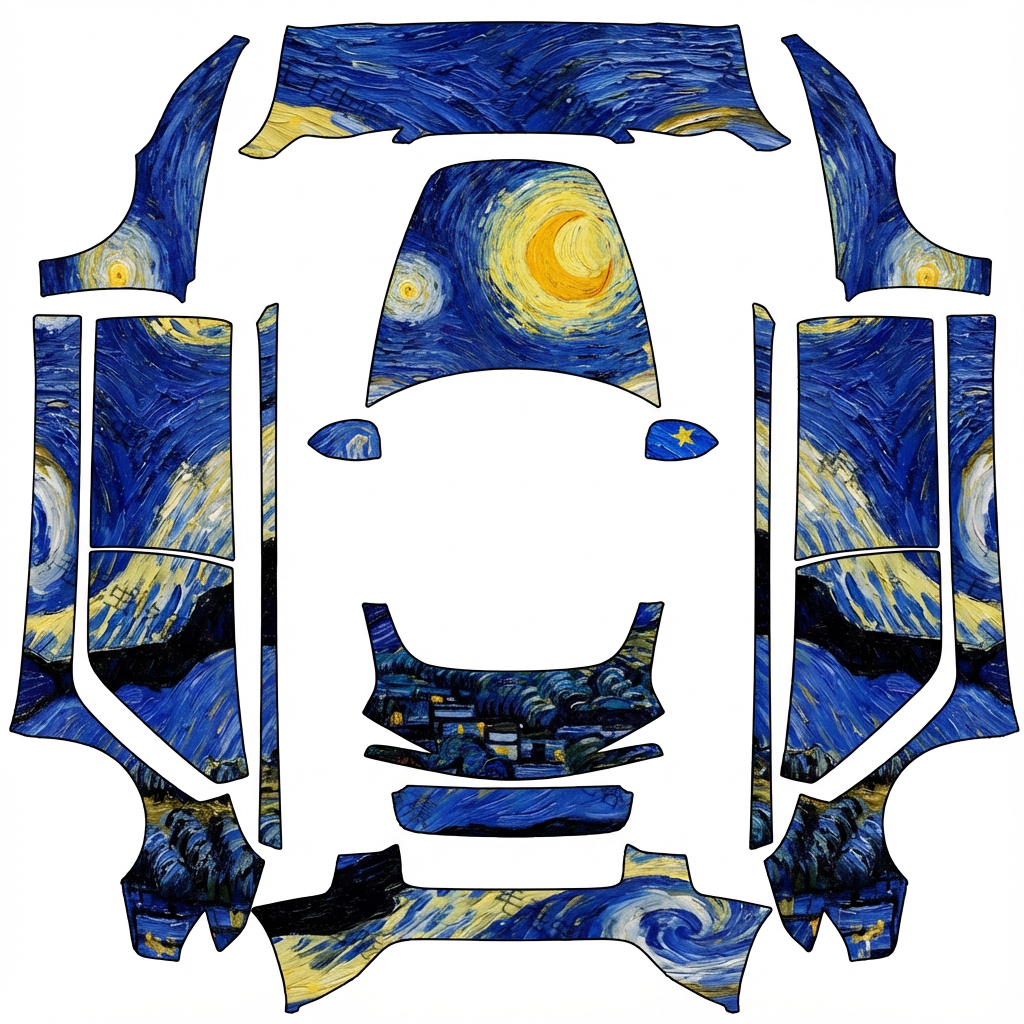 AI Design - 将Model Y 老款的3D模型纹理应用到Model 3 焕