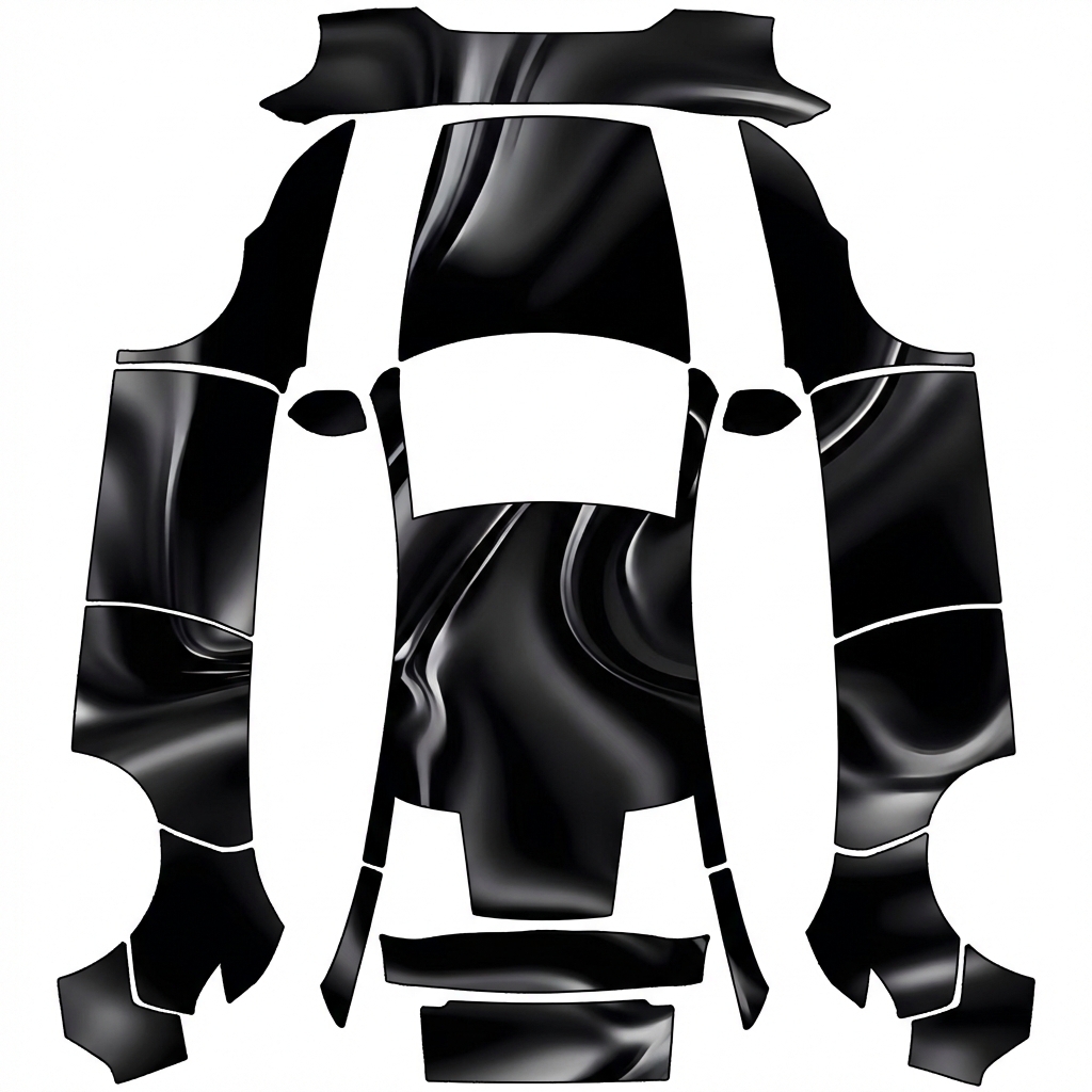 AI Design - 深邃的黑色为主调，搭配流畅如丝绸般的曲线和微妙的光影渐变，呈