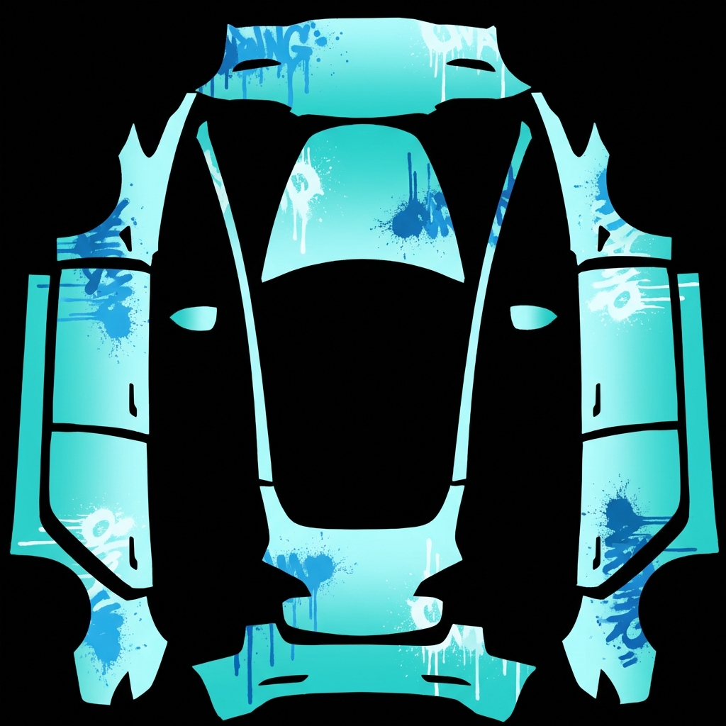 AI Design - 把羞羞蓝涂鸦涂到模板中
