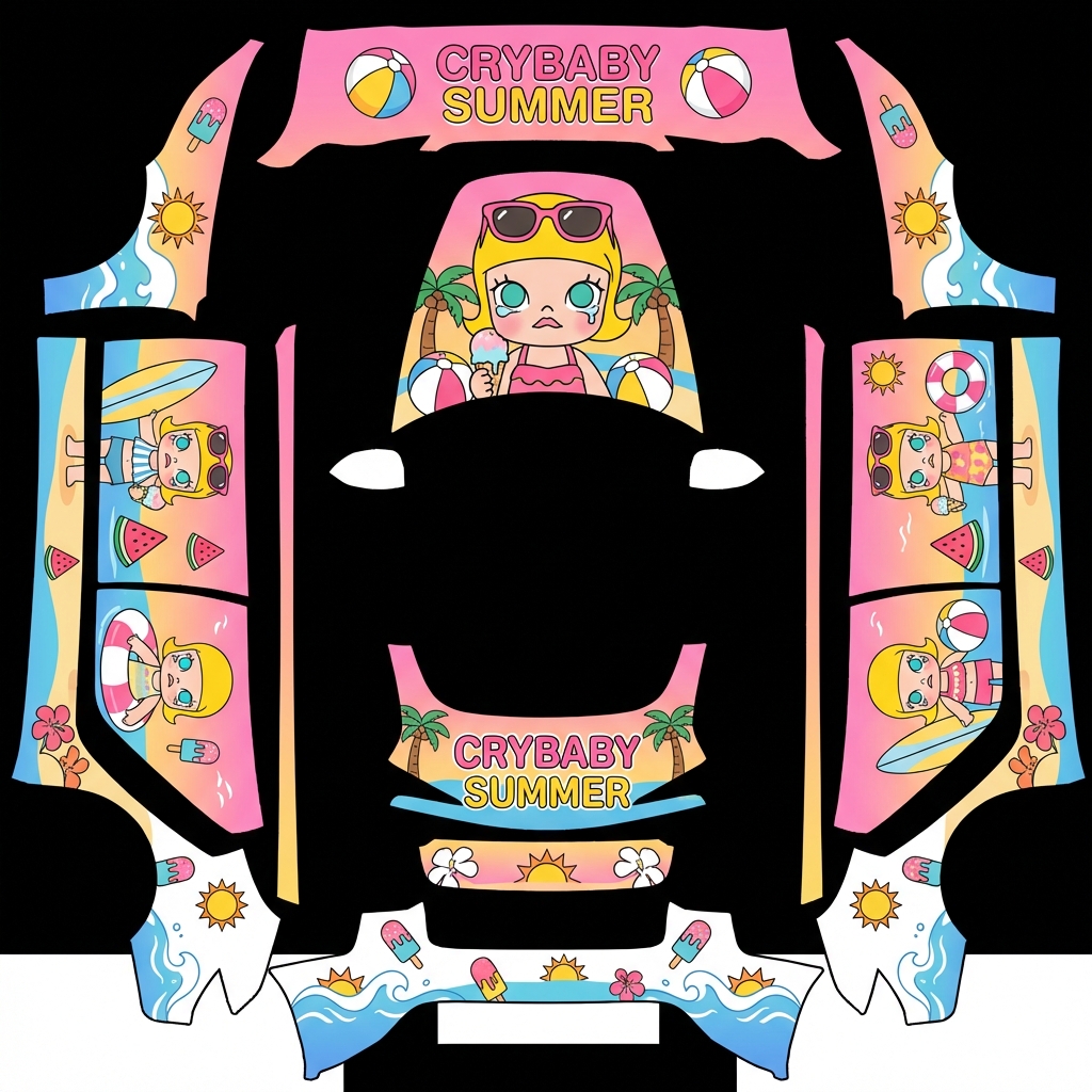 AI Design - 我想要泡泡玛特的哭娃里面恋夏一族的涂装