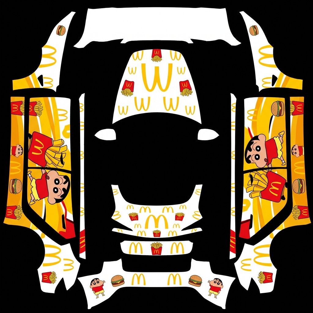 AI Design - 请参考图片中的 车衣 设计一个焕新model3的 皮肤