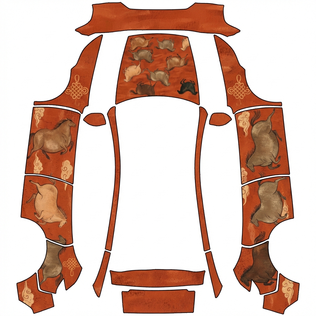 AI Design - 参考这个图片，绘制马年春节皮肤。