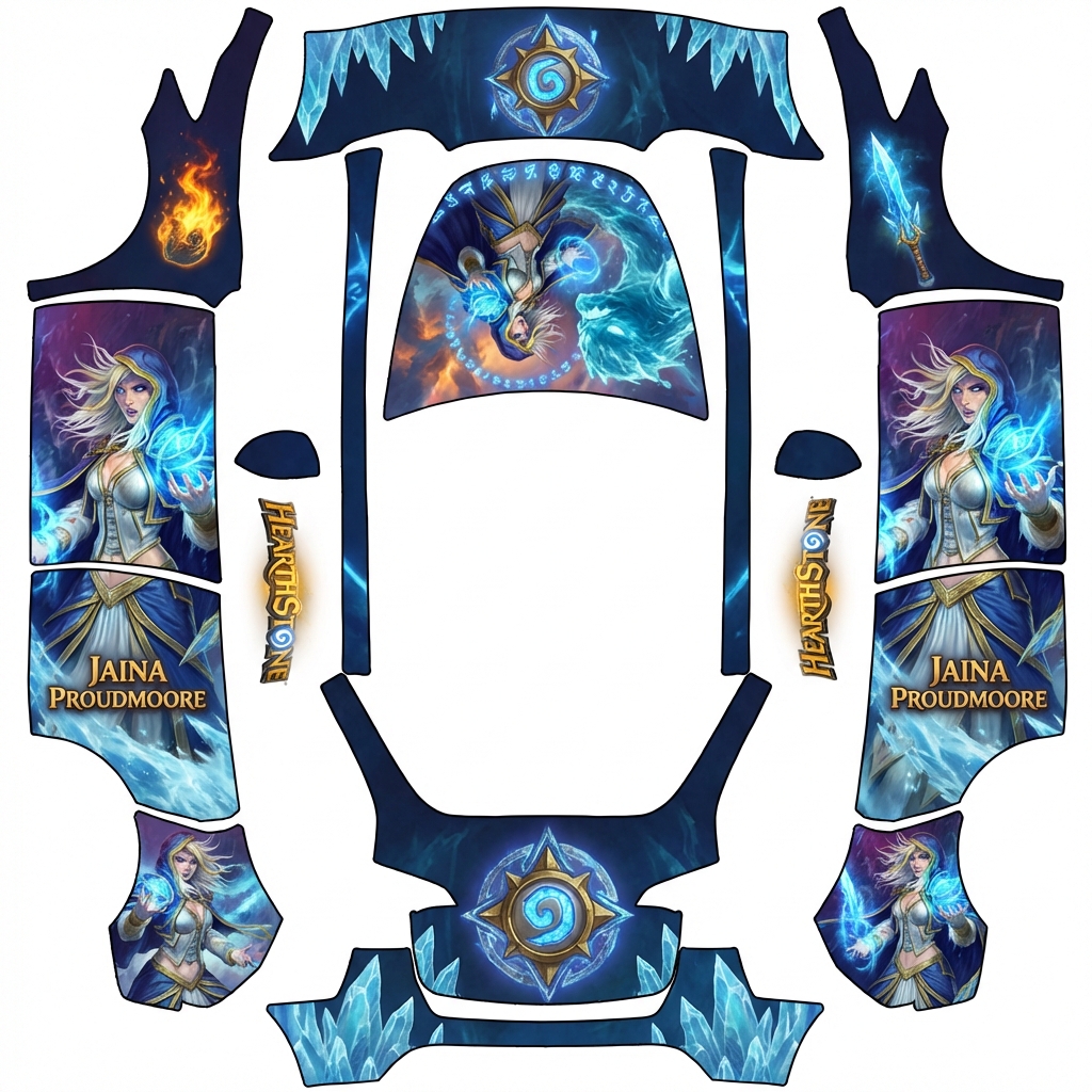 AI Design - 帮我生成一张炉石传说法师吉安娜的皮肤