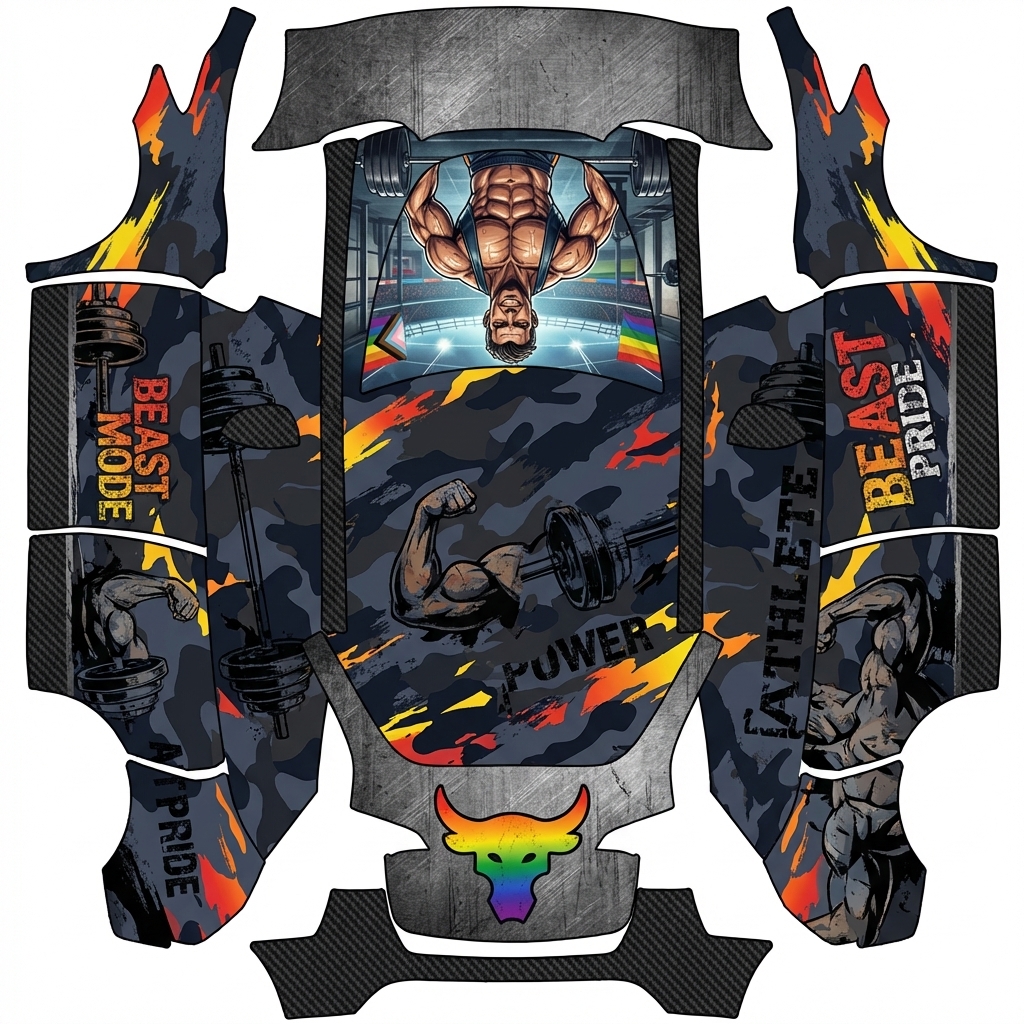 AI Design - 阳刚男人风格，体育生，gay，性张力拉满