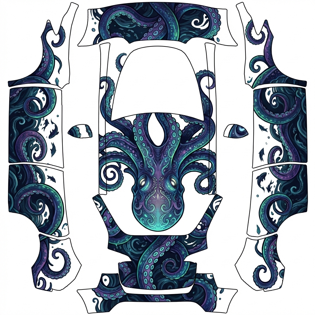 AI Design - 帮我生成八爪鱼风格的图片