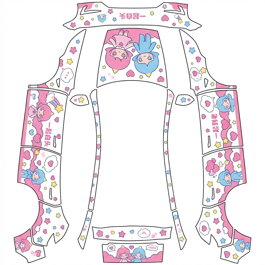 AI Design - 泡泡玛特中星星人怦然心动，要一起白头和一起到老两个人物