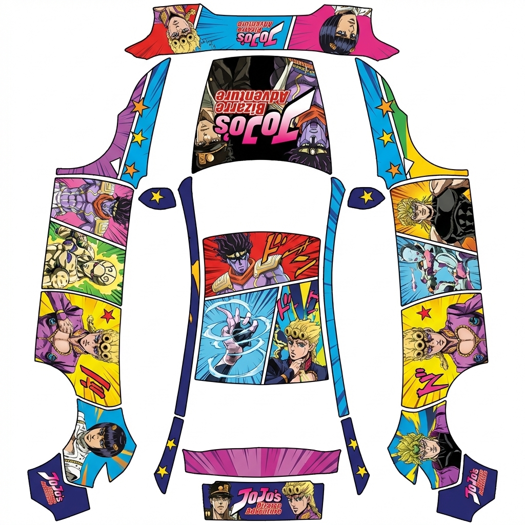 AI Design - JOJO卡通 超跑风格