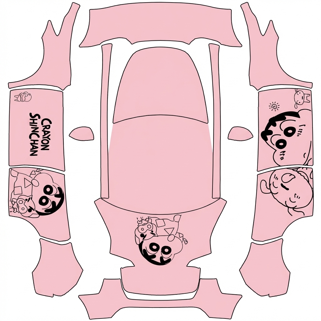 AI Design - 底色是花悦粉，车身两侧有这个图片里的贴花