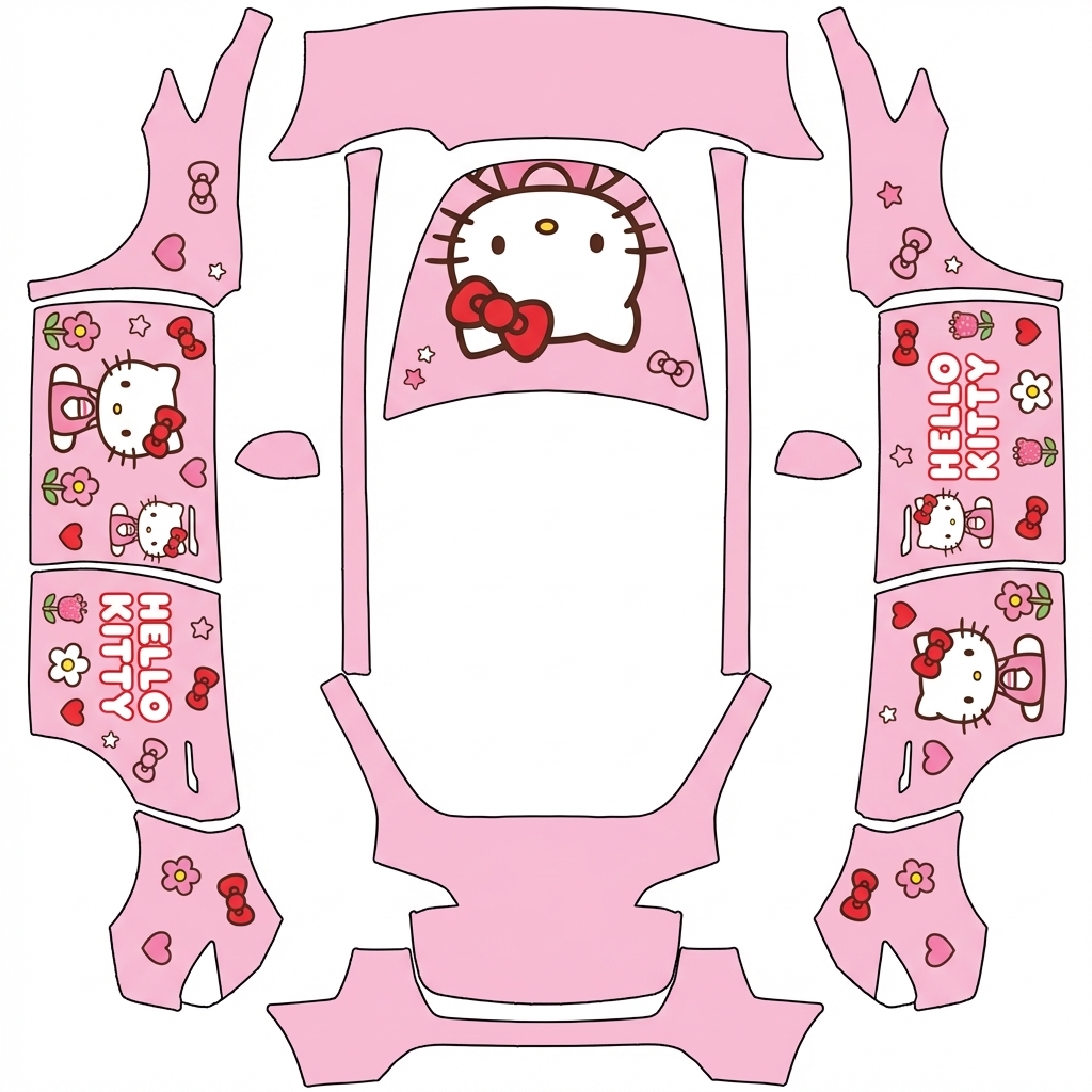 AI Design - 粉色hello kitty可爱风格