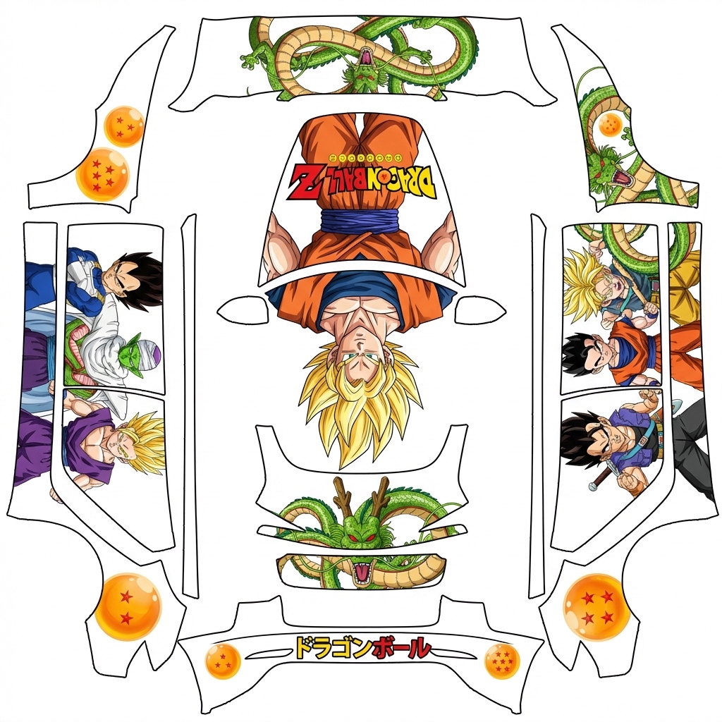 AI Design - 请帮我生成一张七龙珠的皮肤，机盖上面只有孙悟空