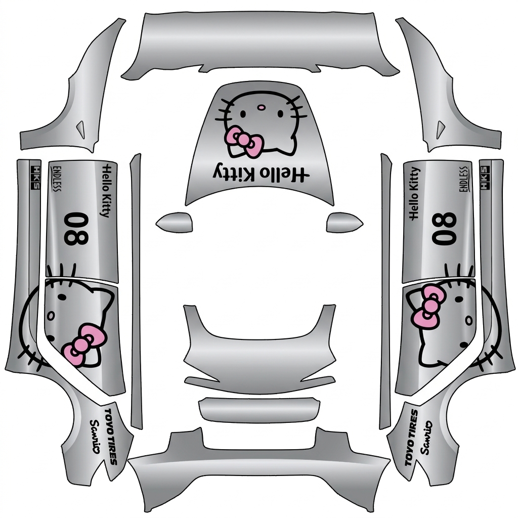AI Design - 以这图里的车颜色和图案一模一样 除了数字改成08