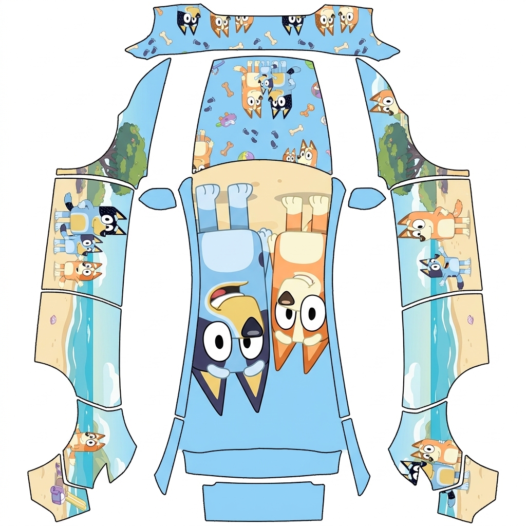 AI Design - 我想要动画片Bluey的车衣