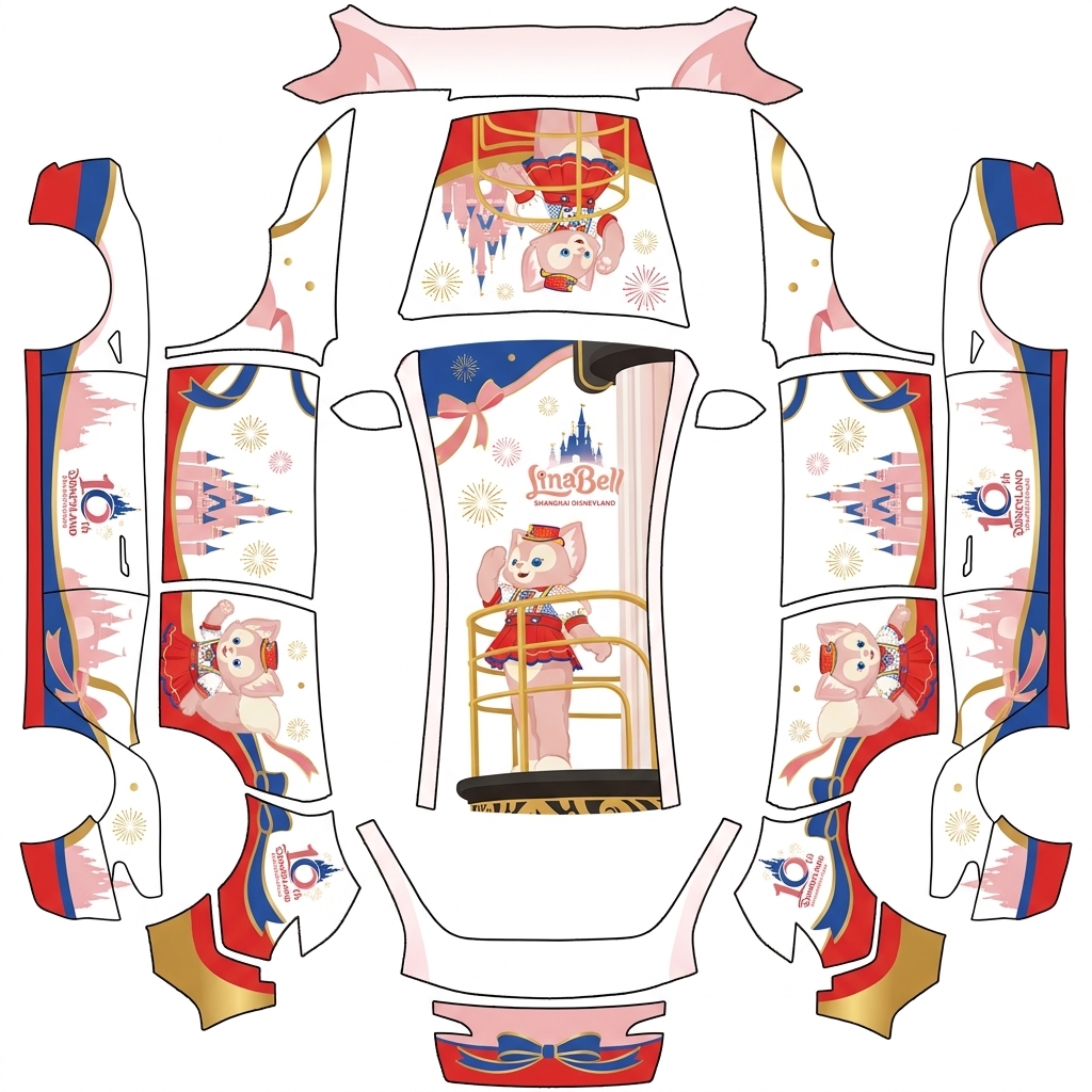 AI Design - 根据上海迪士尼十周年玲娜贝儿的庆典套装，做一张玲娜贝儿主题