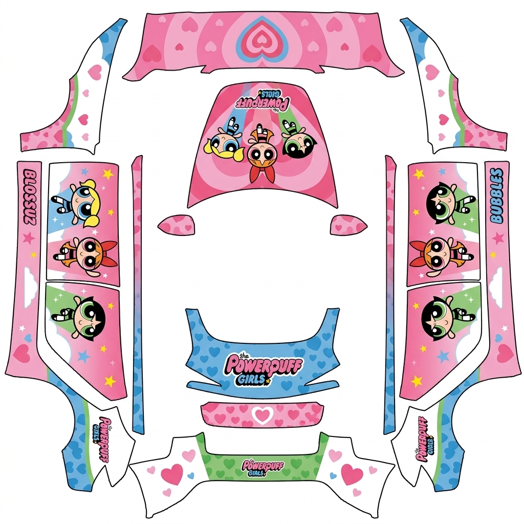 AI Design - 粉色飞天小女警系列