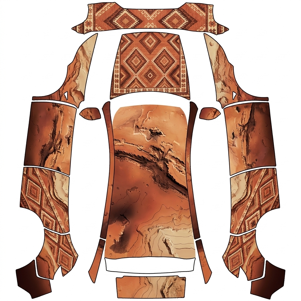 AI Design - wrapped in Anatolian Kilim wea