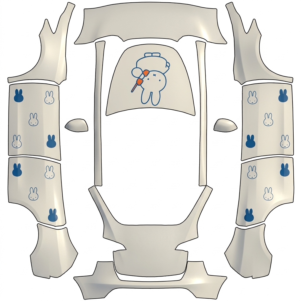 AI Design - 主题为经典米菲兔（Miffy）风格。整体采用简约可爱的荷兰插