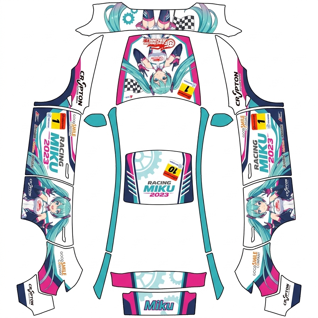 AI Design - 初音未来2023赛车女郎形象
