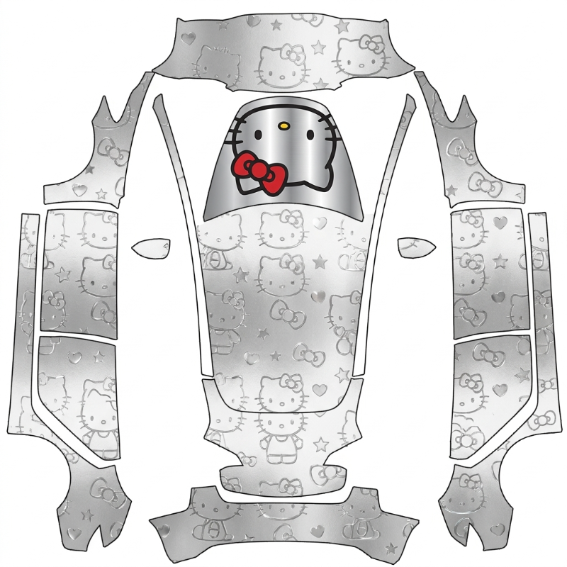 AI Design - 银色hellokitty