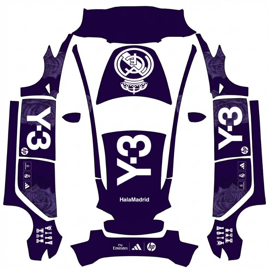 山本耀司Y3皇马联名紫玫瑰
